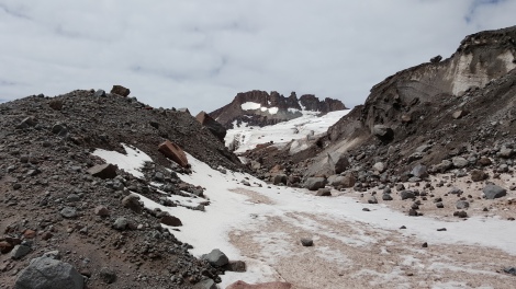 Moraine glacier of Mount Kazbek.